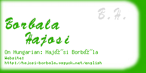 borbala hajosi business card